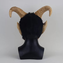 Carregar imagem no visualizador da galeria, MÁSCARA DIABO DEMÔNIO  LÚCIFER CHIFRES COSPLAY
