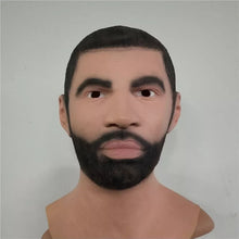 Carregar imagem no visualizador da galeria, MÁSCARA HOMEM REALISTA BARBA COSPLAY LÁTEX
