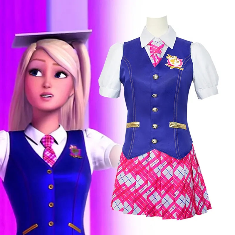 FANTASIA ADULTO BARBIE ESCOLA DE PRINCESAS COSPLAY – H2L COSPLAY