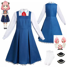 Carregar imagem no visualizador da galeria, FANTASIA INFANTIL ANYA VESTIDO - SPY X FAMILY COSPLAY + PERUCA

