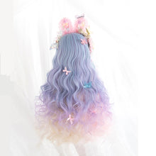Carregar imagem no visualizador da galeria, PERUCA LOLITA ROSA AZUL LAÇO
