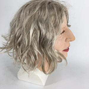 MÁSCARA REALISTA MULHER COM PERUCA COSPLAY
