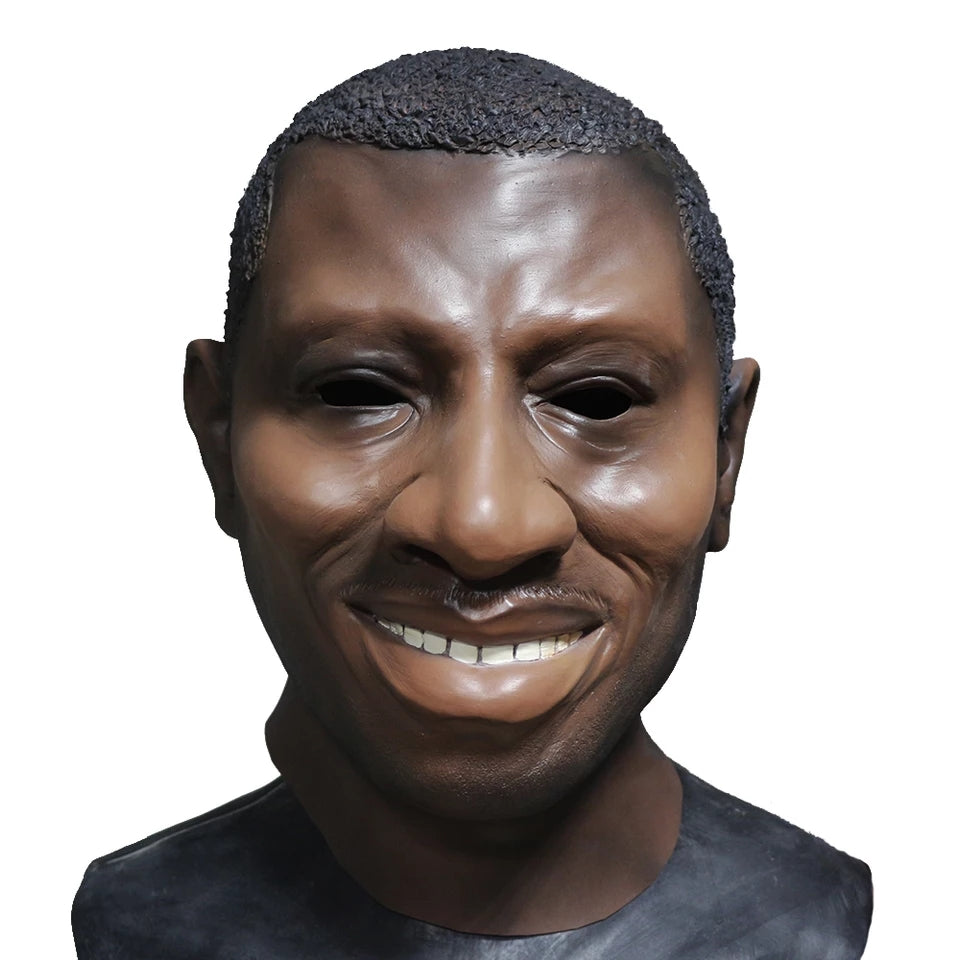MÁSCARA REALISTA HOMEM NEGRO COSPLAY – H2L COSPLAY, image size:960x960