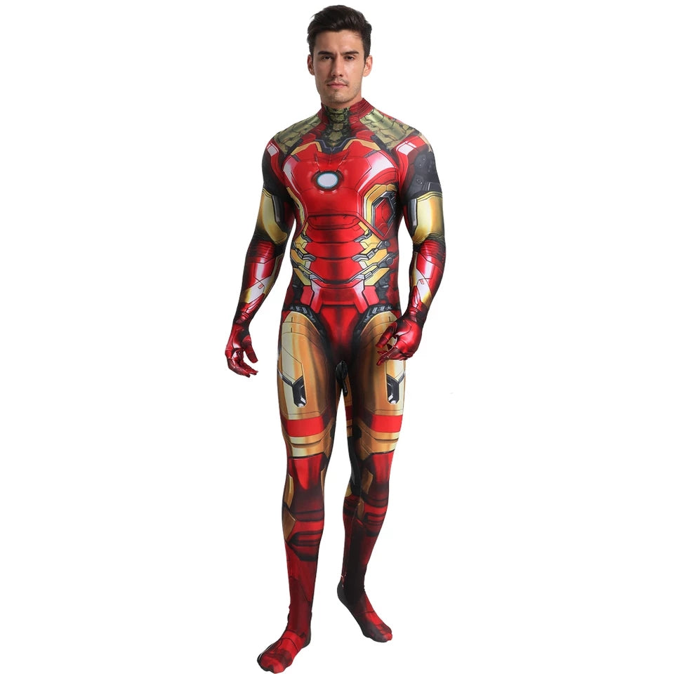 FANTASIA HOMEM DE FERRO ADULTO E INFANTIL MACACÃO 3D - COSPLAY – H2L ...