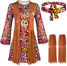 Carregar imagem no visualizador da galeria, FANTASIA HIPPIE ANOS 60 E 70 FEMININA
