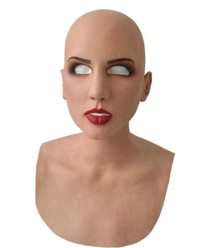 MÁSCARA REALISTA FEMININA MULHER JOVEM COSPLAY
