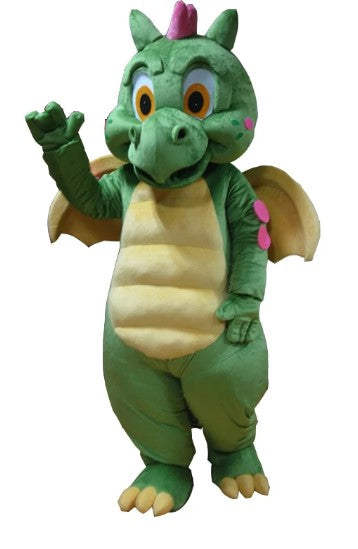 FANTASIA MASCOTE DRAGÃO VERDE E AMARELO