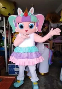 FANTASIA MASCOTE LOL UNICÓRNIO ADULTO