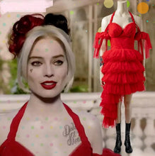 Carregar imagem no visualizador da galeria, FANTASIA HARLEY QUINN _ ARLEQUINA VESTIDO VERMELHO O ESQUADRÃO SUICIDA
