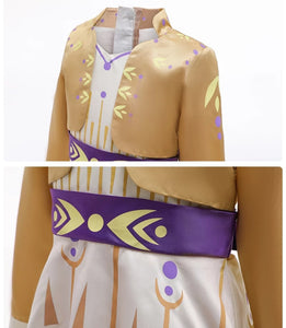 FANTASIA INFANTIL ANNA - FROZEN 2 VESTIDO BEGE CREME