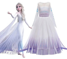 Carregar imagem no visualizador da galeria, FANTASIA ELSA INFANTIL FROZEN 2 VESTIDO BRANCO E AZUL
