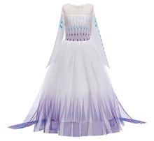 Carregar imagem no visualizador da galeria, FANTASIA ELSA INFANTIL FROZEN 2 VESTIDO BRANCO E AZUL
