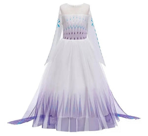 FANTASIA ELSA INFANTIL FROZEN 2 VESTIDO BRANCO E AZUL