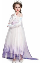 Carregar imagem no visualizador da galeria, FANTASIA ELSA INFANTIL FROZEN 2 VESTIDO BRANCO E AZUL
