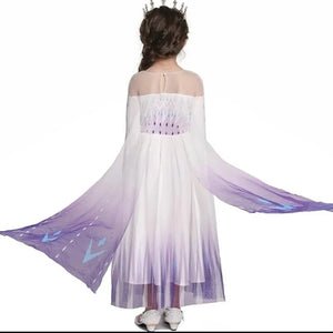FANTASIA ELSA INFANTIL FROZEN 2 VESTIDO BRANCO E AZUL