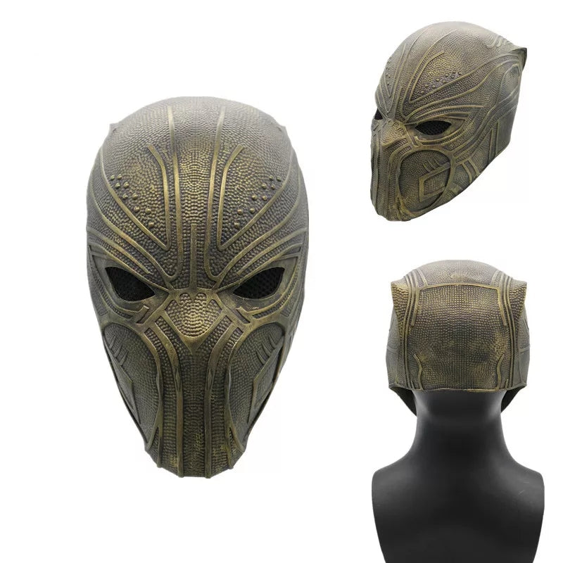 MÁSCARA PANTERA NEGRA BRONZE  LÁTEX