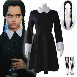 FANTASIA WANDINHA FAMÍLIA ADDAMS ANOS 90 COSPLAY