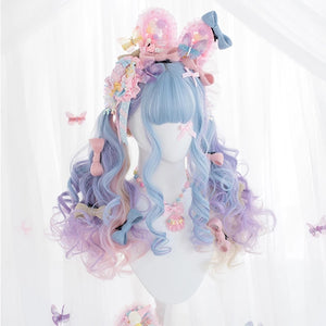 PERUCA LOLITA ROSA AZUL LAÇO