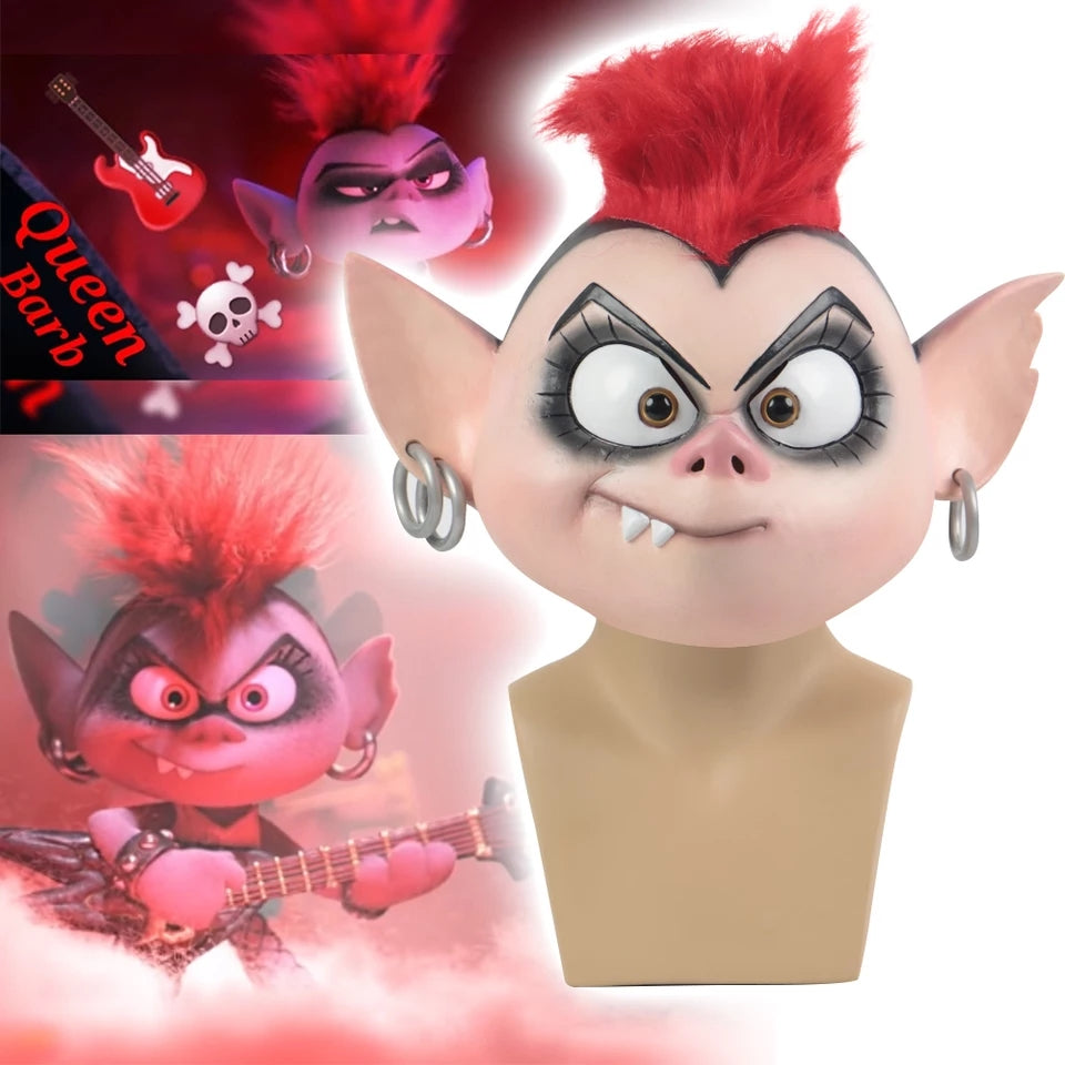 MÁSCARA TROLLS WORLD TOUR 2 RAINHA PUNK COSPLAY