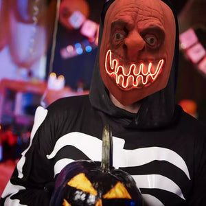 MÁSCARA ABÓBORA COM LUZ DE LED COSPLAY