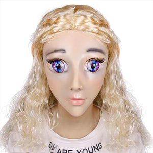 MÁSCARA ROSTO MENINA MULHER OLHOS GRANDES COSPLAY