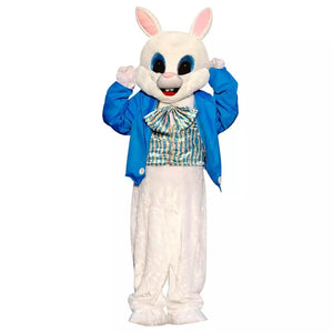 FANTASIA MASCOTE COELHO DA PÁSCOA AZUL  