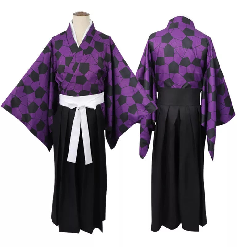 FANTASIA KOKUSHIBO + PERUCA DEMON SLAYER COSPLAY PROFISSIONAL