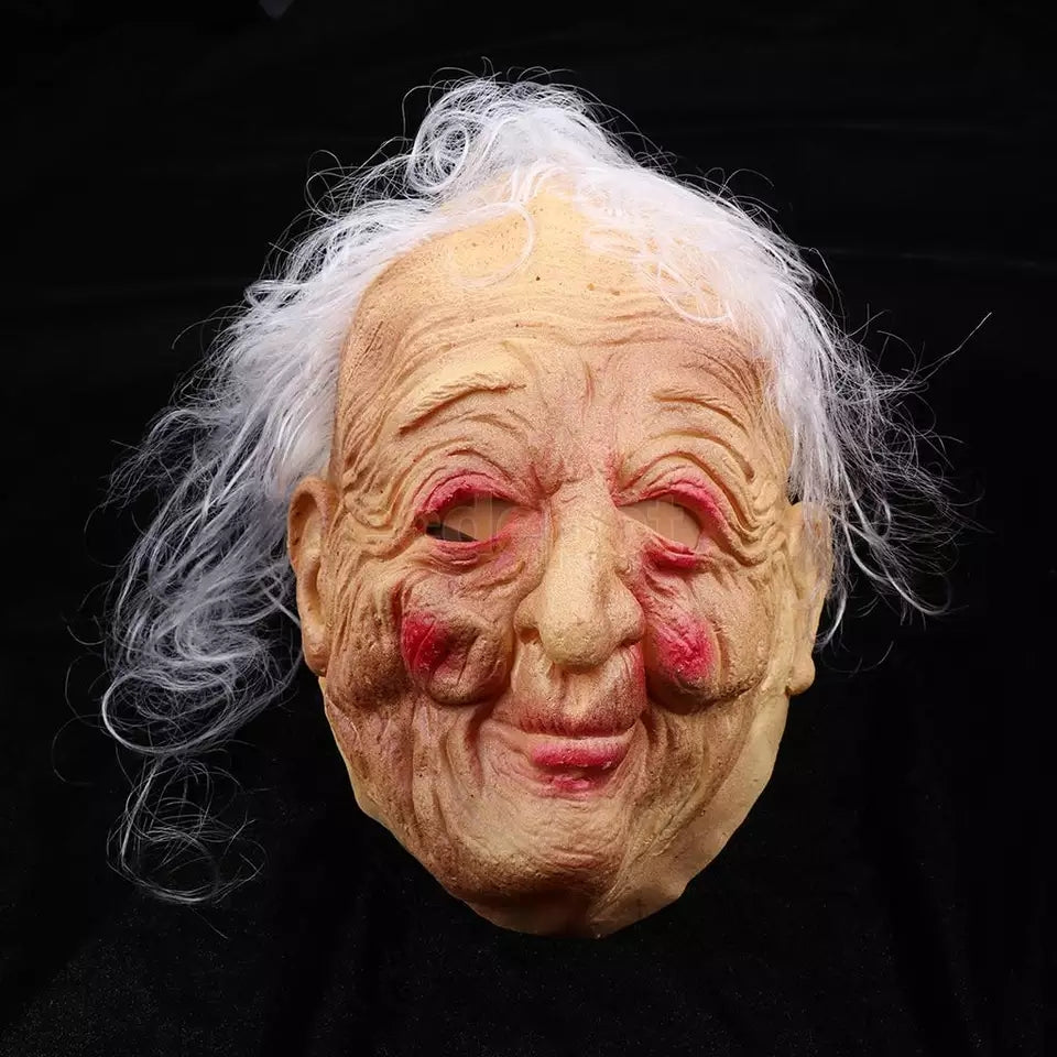 MÁSCARA REALISTA MULHER IDOSA COSPLAY
