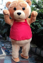 Carregar imagem no visualizador da galeria, FANTASIA MASCOTE ADULTO REALISTA URSO TEDDY MARROM CLARO
