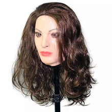 Carregar imagem no visualizador da galeria, MÁSCARA REALISTA MULHER MORENA CABELO ONDULADO COSPLAY
