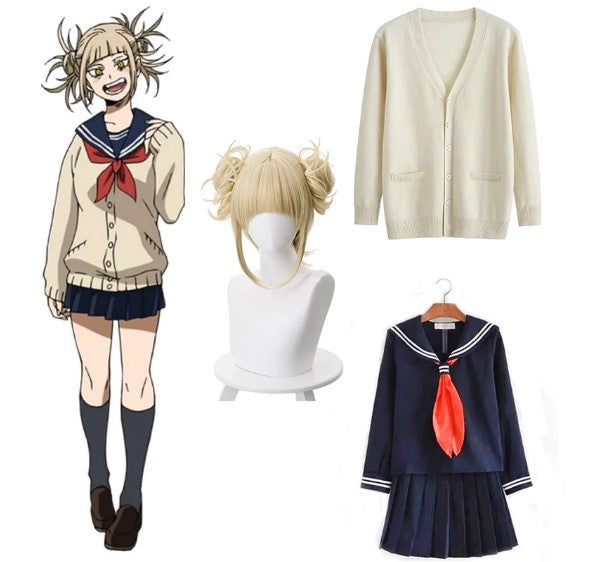 FANTASIA UNIFORME HIMIKO TOGA - BOKU NO HERO COSPLAY + PERUCA