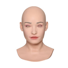 Carregar imagem no visualizador da galeria, MÁSCARA REALISTA FEMININA ORIENTAL JOVEM 100% EM SILICONE COSPLAY 
