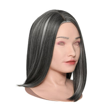 Carregar imagem no visualizador da galeria, MÁSCARA REALISTA FEMININA ORIENTAL JOVEM 100% EM SILICONE COSPLAY 
