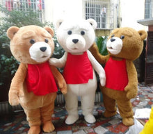 Carregar imagem no visualizador da galeria, FANTASIA MASCOTE ADULTO REALISTA URSO TEDDY MARROM CLARO
