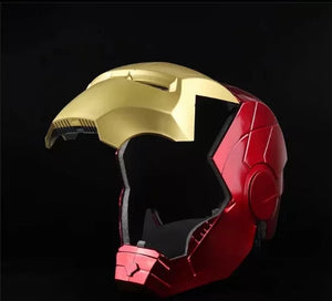 CAPACETE MÁSCARA HOMEM DE FERRO COM LED