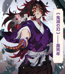 FANTASIA KOKUSHIBO + PERUCA DEMON SLAYER COSPLAY PROFISSIONAL