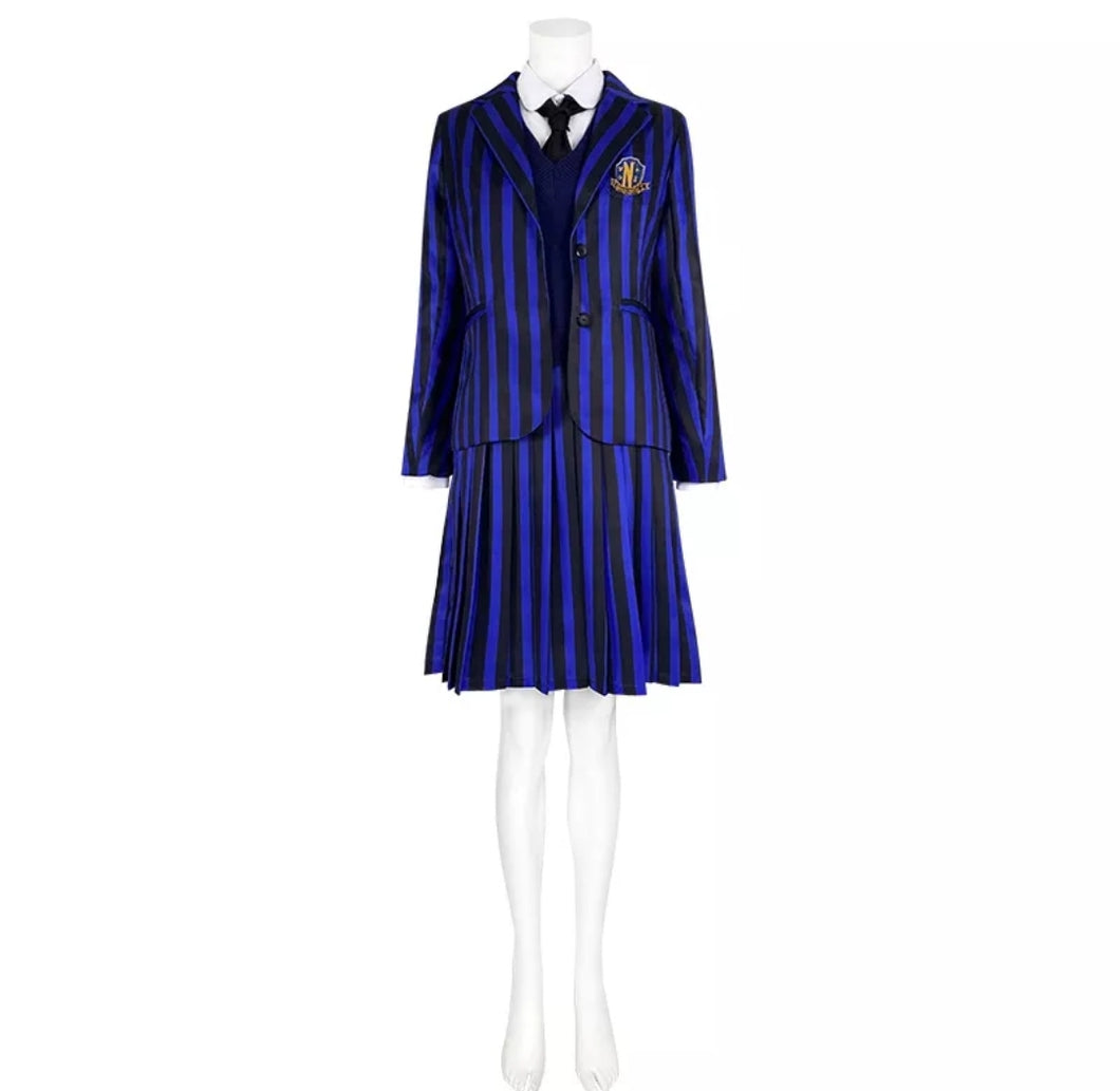 FANTASIA UNIFORME NEVERMORE FEMININO - WEDNESDAY - NETFLIX