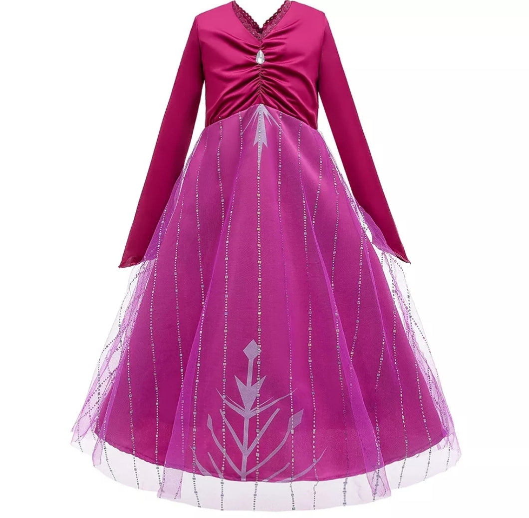 FANTASIA INFANTIL ELSA FROZEN VESTIDO ROXO – H2L COSPLAY