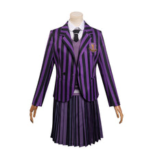 Carregar imagem no visualizador da galeria, UNIFORME ESCOLAR NEVERMORE LILÁS WEDNESDAY - ENID
