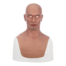 Carregar imagem no visualizador da galeria, MÁSCARA REALISTA HOMEM COM CAVANHAQUE 100% SILICONE COSPLAY
