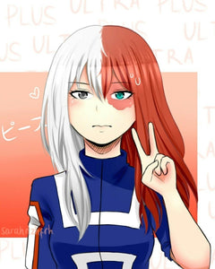 PERUCA TODOROKI SHOTO FEMININA - MY HERO ACADEMIA